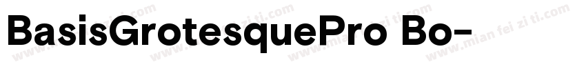 BasisGrotesquePro Bo字体转换